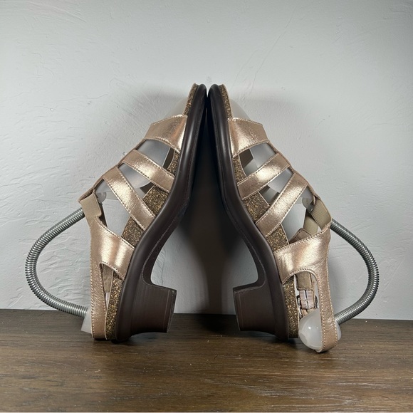 SAS Allegro Gold Heel Orthotic Sandals Women's size 8.5 - Picture 4 of 7